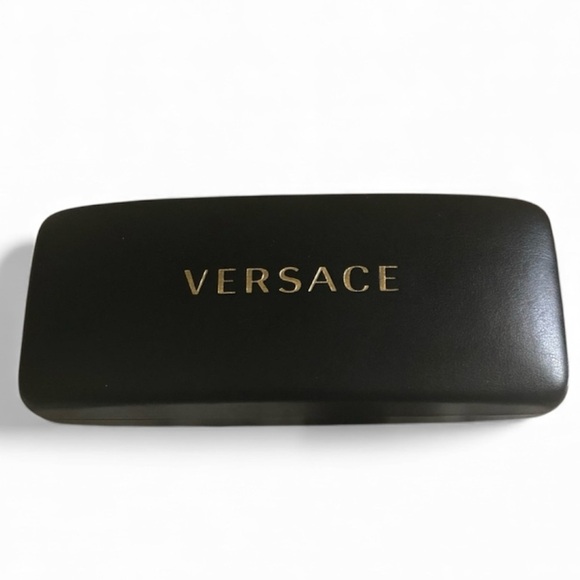 Versace Hard Clamshell Sunglass Eyeglass Case with Gold Logo - Picture 1 of 8